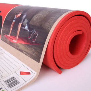 锐步（Reebok）瑜伽垫女 加厚防滑健身垫运动垫环保NBR加长183*61cm进口舞蹈毯RAMT-12235RD 红色-8mm