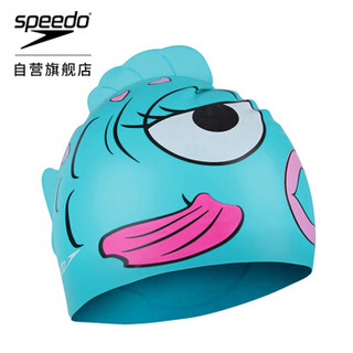 SPEEDO 速比涛 808769A621 儿童卡通硅胶游泳帽 金鱼