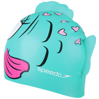 SPEEDO 速比涛 808769A621 儿童卡通硅胶游泳帽 金鱼