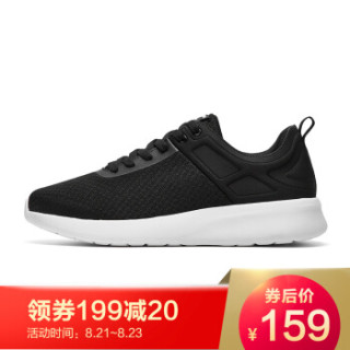 ANTA 安踏 91825522 男士轻便跑鞋 黑/安踏白 41