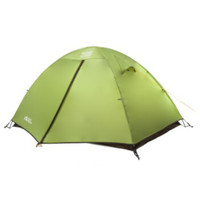 牧高笛 户外双人双层防风家庭休闲登山露营帐篷 T2玻杆 MZ117026 绿色