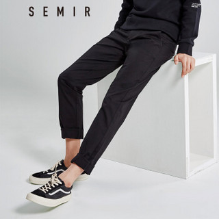 Semir 森马 19018271323 男士休闲长裤 黑色 26