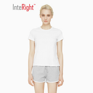 InteRight 6088262 女士水柔棉圆领短袖T恤 白色 XL