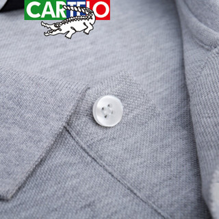 CARTELO ZY097 男士短袖POLO衫 灰色 XL