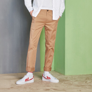 Semir 森马 13316271201 男士纯色修身休闲长裤 卡其 34