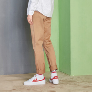 Semir 森马 13316271201 男士纯色修身休闲长裤 卡其 34