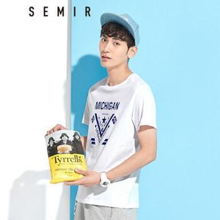 Semir 森马 19037001211 男士印花短袖T恤 漂白 L