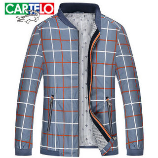 CARTELO 17002KE6001 男士立领修身夹克 灰色 2XL