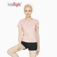 InteRight 6099833 女士水柔棉圆领短袖T恤 浅粉色 L