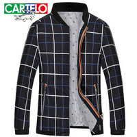 CARTELO 17002KE6001 男士立领修身夹克 黑色 2XL