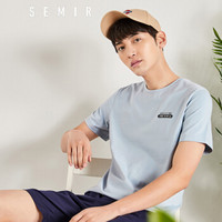 Semir 森马 19048001209 男士圆领短袖T恤 灰蓝 S