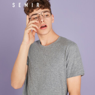 Semir 森马 19018001233 男士圆领短袖T恤 深花灰 XL
