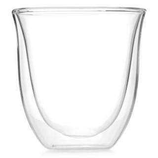 德龙（Delonghi）咖啡机 双层咖啡玻璃水杯 中号（190ml*2）