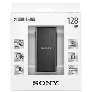  SONY 索尼 SL-BG1 USB3.1 128GB 固态硬盘容量 黑色