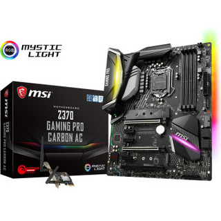 msi 微星 Z370 GAMING PRO CARBON AC 暗黑 主板+intel 英特尔 i5 8600K 处理器 板U套装