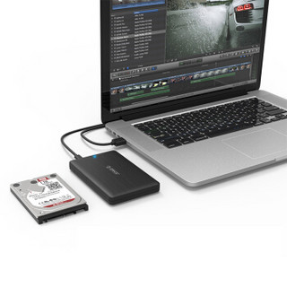 奥睿科(ORICO)移动硬盘盒USB3.0 2.5英寸SATA串口外置盒 创意7mm专用 支持2TB 黑色2578U3