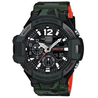 CASIO 卡西欧 G-SHOCK航空系列 GA-1100SC-3APR 男士石英手表