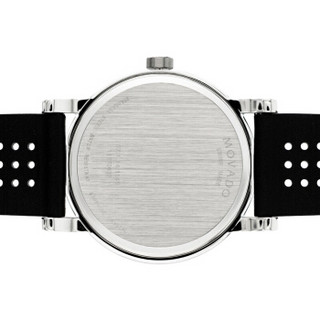 MOVADO 摩凡陀 博物馆系列 0606507 男士石英手表 42.5mm 黑盘 黑色橡胶带 圆形