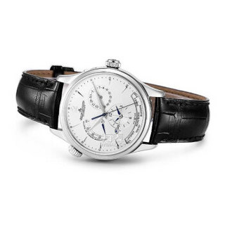 JAEGER-LECOULTRE 积家 Master Geographic 地理学家 Q1428421 男士自动机械腕表 39mm 银色 棕色 皮质