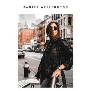 DanielWellington 丹尼尔惠灵顿 0708DW 原装表带18mm皮质金色针扣女款DW00200036（适用于36mm表盘系列）