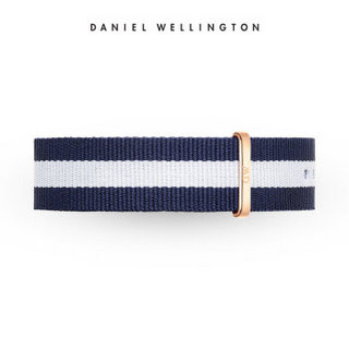 Daniel Wellington DanielWellington）DW表带20mm尼龙玫瑰金针扣男款DW00200004（适用于40mm表盘系列）