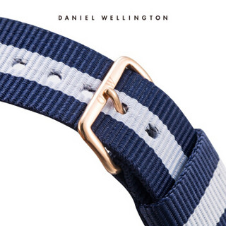 Daniel Wellington DanielWellington）DW表带20mm尼龙玫瑰金针扣男款DW00200004（适用于40mm表盘系列）