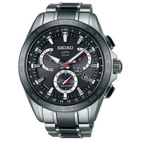 SEIKO 精工 5号系列 SSE041J1 男士机械手表 45mm 黑色 钛金属/陶瓷