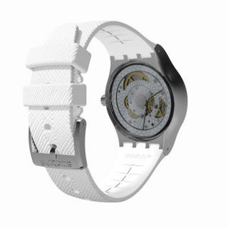 swatch 斯沃琪 装置51系列 YIS406 白雪 中性机械手表