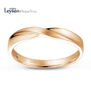 Leysen1855 莱绅通灵 爱在比利时 18K金钻石戒指男 玫瑰金色 20号