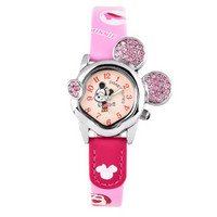 Disney 迪士尼 粉色女孩系列 54016P 儿童石英手表  可爱镶钻
