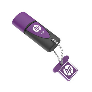  HP 惠普 v245l 8G 环保矽胶 U盘 紫色