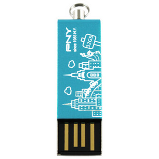  PNY 必恩威  双子盘 USB2.0 U盘 32GB 天蓝色