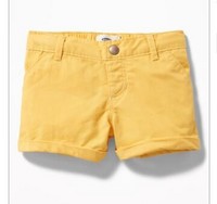 OLD NAVY 舒适纯棉斜纹布短裤 (90cm、亮黄色)