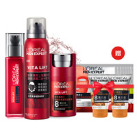 L'OREAL PARIS 巴黎欧莱雅 男士锐能抗皱护肤套装 （洁面泡沫 150ml*1瓶+元气露 110ml*1瓶+多效霜 50ml*1瓶+洁面膏 50ml*2支+面膜 30ml*7片）