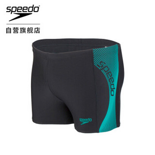 速比涛（Speedo）泳裤 男士成人平角游泳裤 印花 弹力舒适 抗氯速干 训练竞赛休闲 奇幻绿/黑 34 8114747359