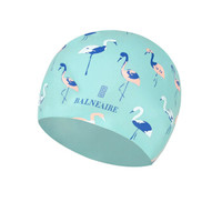 BALNEAIRE 范德安 YM014 时尚防水护耳游泳帽 蓝绿色