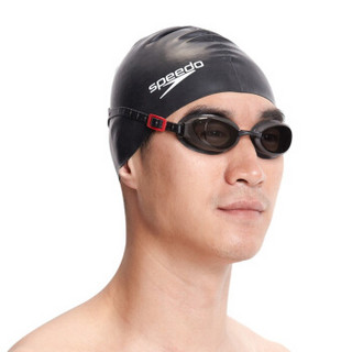 SPEEDO 速比涛 8709910001 成人硅胶泳帽 黑色 均码