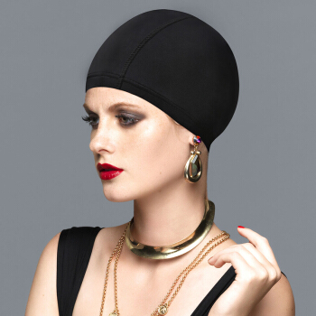 BALNEAIRE 范德安 30055 女式时尚泳帽 黑色