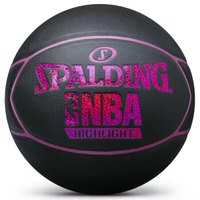 SPALDING 斯伯丁 76-020Y Highlight粉色 耐磨PU蓝球 7号/标准