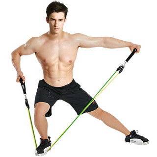 凯速拉力器健身弹力绳拉力绳扩胸训练带臂力健身绳阻力带75磅套装KS15进阶版