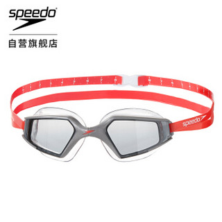 SPEEDO 速比涛 8097988910 大框高清防雾游泳眼镜 金属灰/暗灰 均码