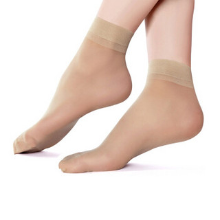 浪莎短丝袜子 对对袜水晶丝短袜薄款女士短丝袜20双 黑肤各10双 均码