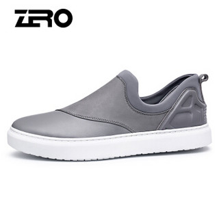 ZERO R81077 男士牛皮休闲板鞋 灰色 39