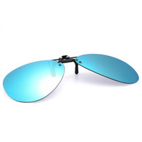 海伦凯勒墨镜夹片 偏光太阳镜夹片男女款驾驶专用开车眼镜 H805C10冰蓝镀膜