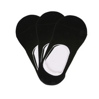 GIORDANO 佐丹奴 01156001 男士隐形船袜 三对装 标志黑色 均码