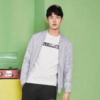  Semir 森马 13316081301 男士棒球夹克外套 浅灰 L