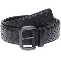 BOTTEGA VENETA 173784 V4650 1000 黑色牛皮针扣式皮带 黑色 100cm