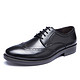 奥康（Aokang）商务休闲鞋男士皮鞋男布洛克男鞋系带低帮鞋G93211020/193211020 黑色41码