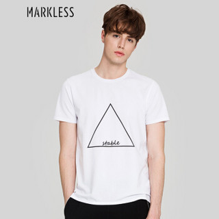 Markless TXA7662M 男士圆领短袖T恤 白色 XL