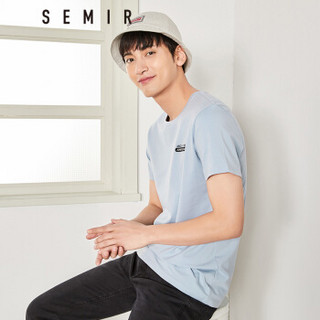 Semir 森马 19048001209 男士圆领短袖T恤 灰蓝 XXL